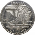 1640R 50 centesimi 1940 XVIII Aquila romana 2° tipo Roma Acmonital