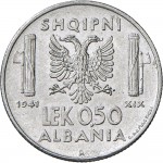 1747R 0,50 lek 1941 XIX Aquila bicipite Roma Acmonital