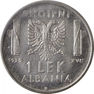 1741R 001 1 lek 1939 XVIII Aquila bicipite Roma Acmonital