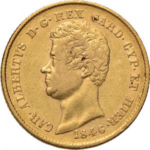 926D 20 lire 1846 Scudo sannitico Torino Oro
