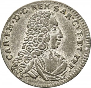 151D 2,6 soldi 1735 Scudo a cartoccio 1° tipo Torino Mistura di argento