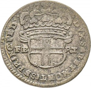 157-001R 2,6 soldi 1740 Scudo a cartoccio 1° tipo Torino Mistura di argento