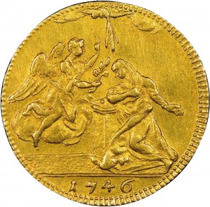 34R 4 zecchini da 36 lire 1746 Annunciazione Torino Oro