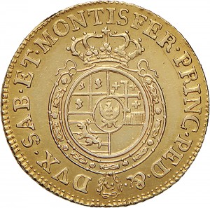 221R Doppia da 4 scudi 1758 Scudo rotondo Torino Oro