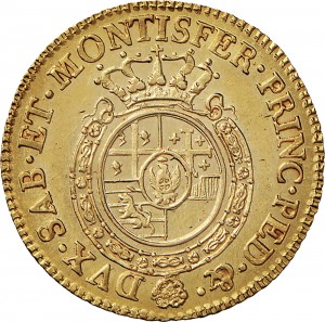 229R Doppia da 4 scudi 1767 Scudo rotondo Torino Oro