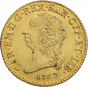 231D Doppia da 4 scudi 1769 Scudo rotondo Torino Oro