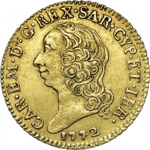 234D Doppia da 4 scudi 1772 Scudo rotondo Torino Oro