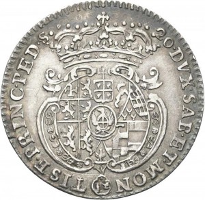 93R Lira da 20 soldi 1742 Scudo sagomato 2° tipo Torino Argento