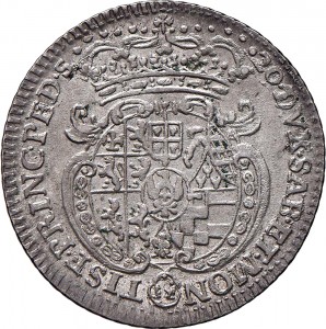 97R Lira da 20 soldi 1747 Scudo sagomato 3° tipo Torino Argento