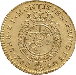 235R Mezza doppia 1755 Scudo rotondo Torino Oro