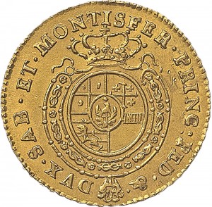 243R Mezza doppia 1761 Scudo rotondo Torino Oro