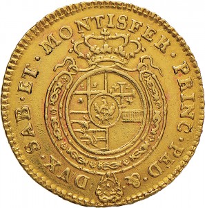 247R Mezza doppia 1765 Scudo rotondo Torino Oro