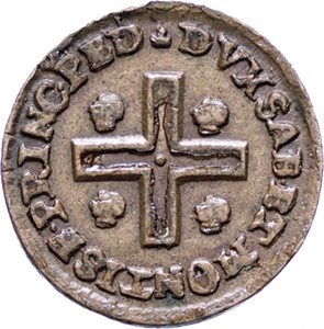 394R Mezzo cagliarese da 1 denaro 1741 Croce piana 2° tipo Torino Rame