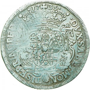 78R Mezzo scudo da 2,10 lire 1735 Scudo sagomato Milano Argento