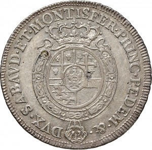 273R Mezzo scudo da 3 lire 1757 Scudo rotondo Torino Argento