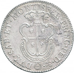417R Mezzo scudo da 5 reali 1768 Scudo a cartoccio Torino Argento