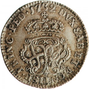359R Quarto di scudo 1732 Scudi a cartoccio accollati Torino Argento