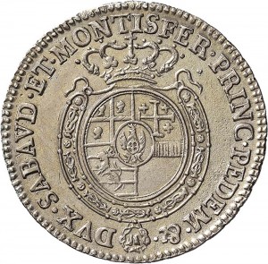 292R Quarto di scudo 1758 Scudo rotondo Torino Argento