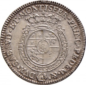 303R Quarto di scudo da 1,10 lire 1769 Scudo rotondo Torino Argento