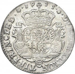 2401R Quarto di scudo da 1,5 lire 1733 Scudo sagomato Torino Argento