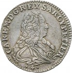 81D Quarto di scudo da 1,5 lire 1733 Scudo sagomato Torino Argento