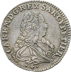 81D Quarto di scudo da 1,5 lire 1733 Scudo sagomato Torino Argento