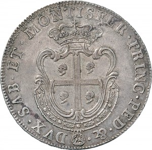 414R Scudo da 10 reali 1768 Scudo ovale a cartoccio Torino Argento