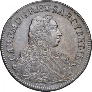 69D Scudo da 5 lire 1733 Scudo sagomato Torino Argento