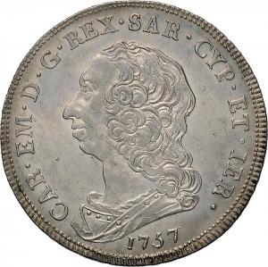 264D Scudo da 6 lire 1757 Scudo rotondo Torino Argento