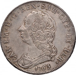 269D Scudo da 6 lire 1765 Scudo rotondo Torino Argento