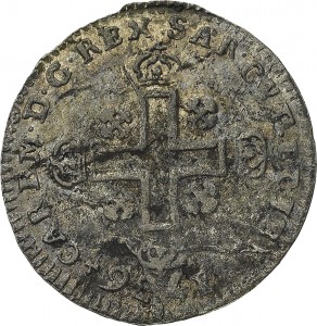176R Soldo da 12 denari 1736 Cifre del sovrano 1° tipo Torino Mistura di argento