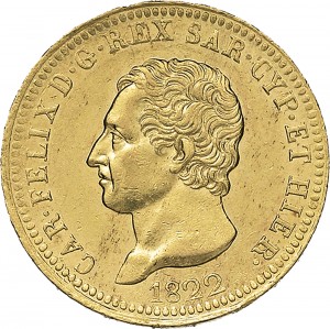 795D 40 lire 1822 Scudo svizzero Torino Oro