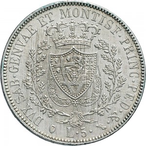 836R 5 lire 1831 Scudo svizzero Torino Argento