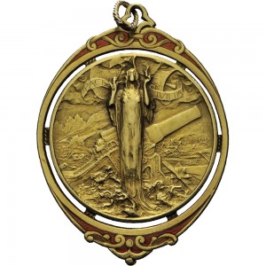 1685-001D Gettone della pace vittoriosa 1918 Vittoria Johnson (Milano) Oro