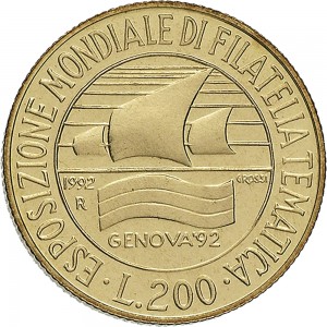 1940R 200 lire 1992 Esposizione Genova 