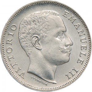 1422D 1 lira 1901 Aquila spiegata Roma Argento