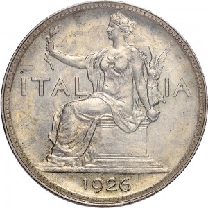 2623D 1 lira 1921 Italia seduta 1° tipo Roma Argento Prova