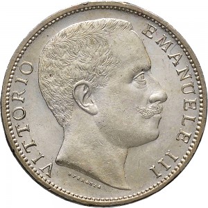 1399D 2 lire 1907 Aquila spiegata Roma Argento