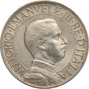 1403D 2 lire 1912 Italia su quadriga veloce 2° tipo Roma Argento