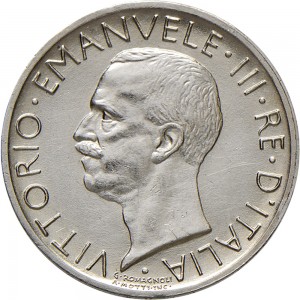 1382D 5 lire 1928 Aquila romana Roma Argento