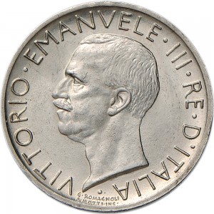 1383D 5 lire 1928 Aquila romana Roma Argento