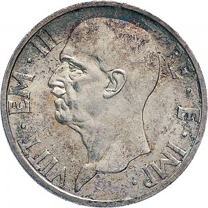 1604D 5 lire 1940 XIX Italia feconda Roma Argento